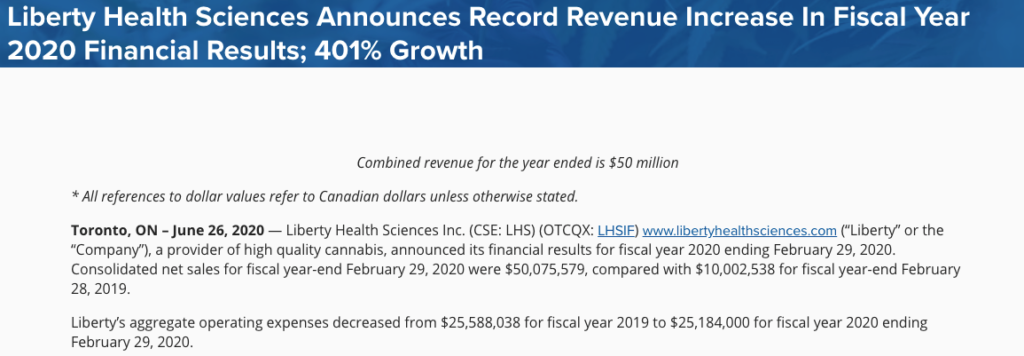 liberty health fiscal year 2020