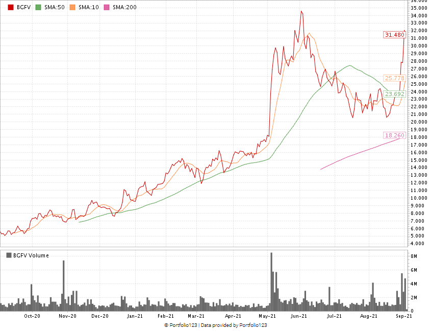 Big 5 Sporting Goods stock chart 903